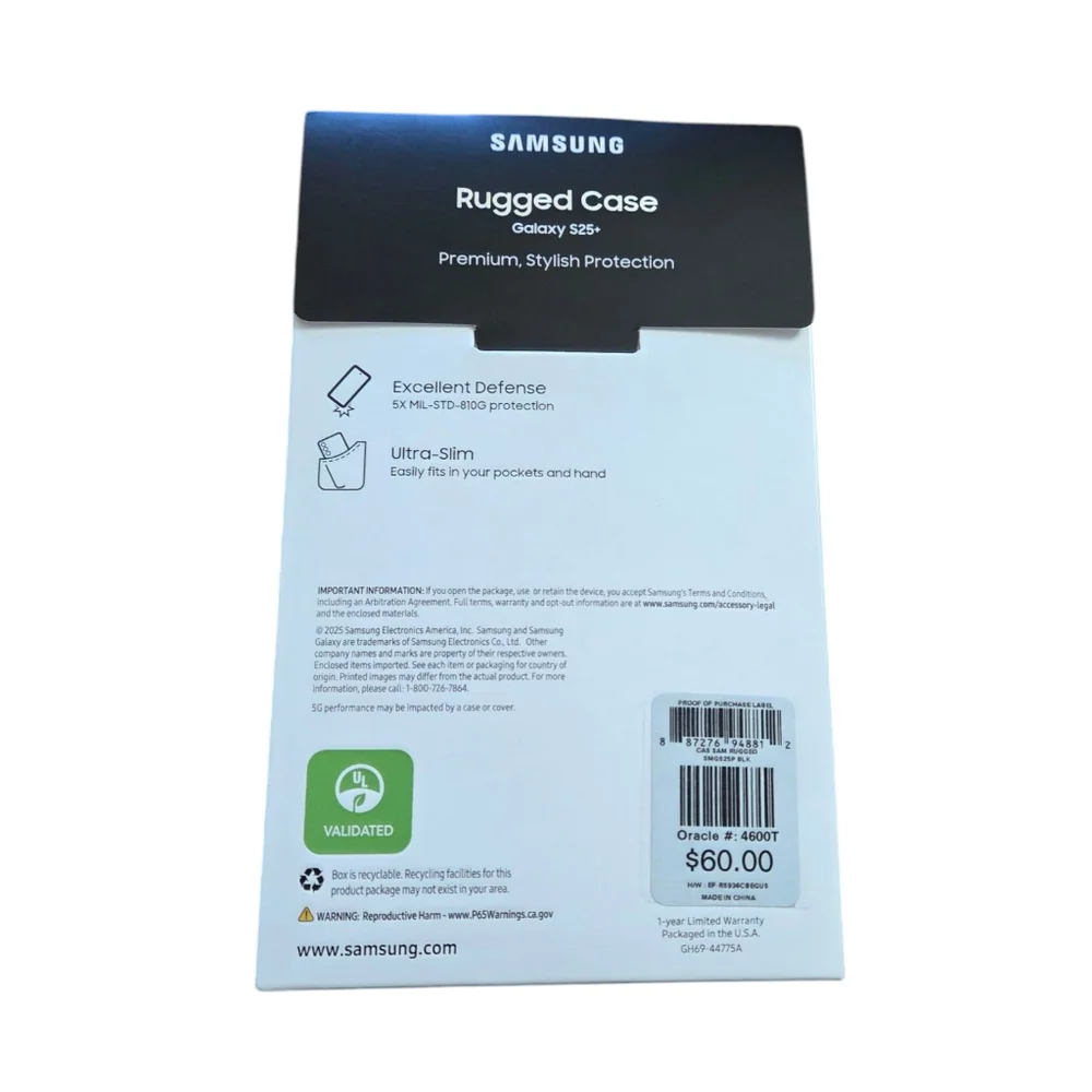 Samsung Galaxy S25+ Black Case